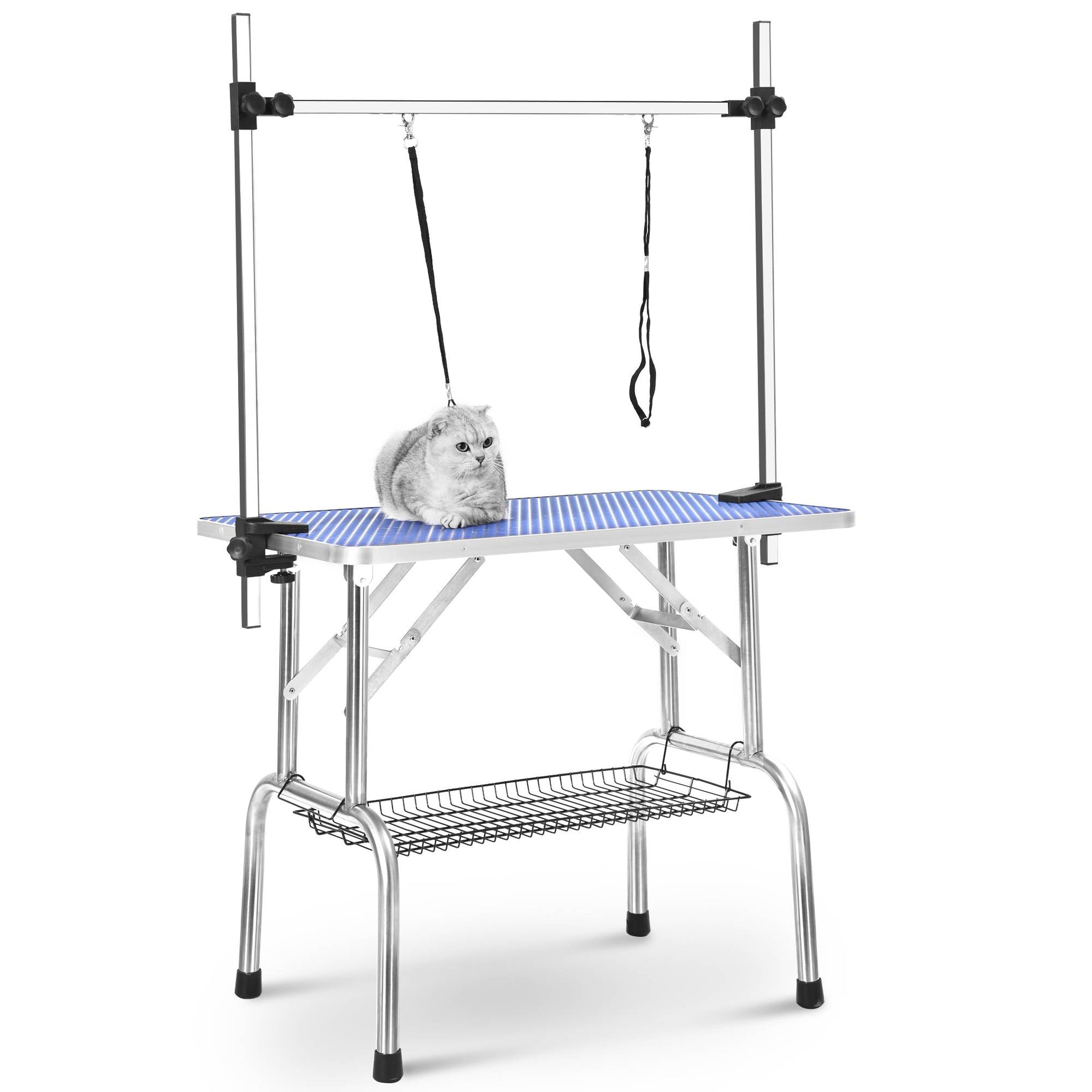 Pet Grooming Table Folding - Heavy Duty Stainless Steel Arm