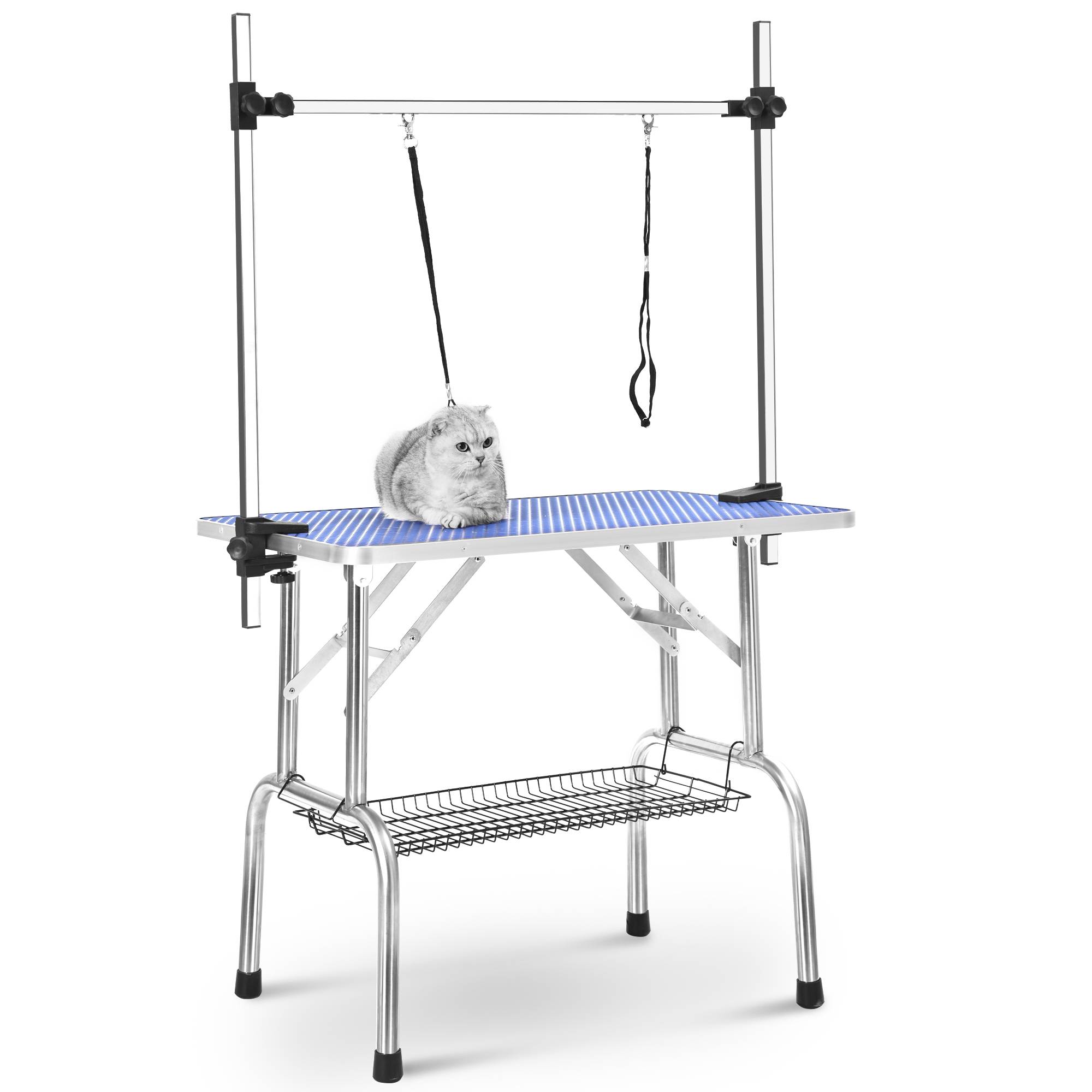 Pet Grooming Table Folding - Heavy Duty Stainless Steel Arm