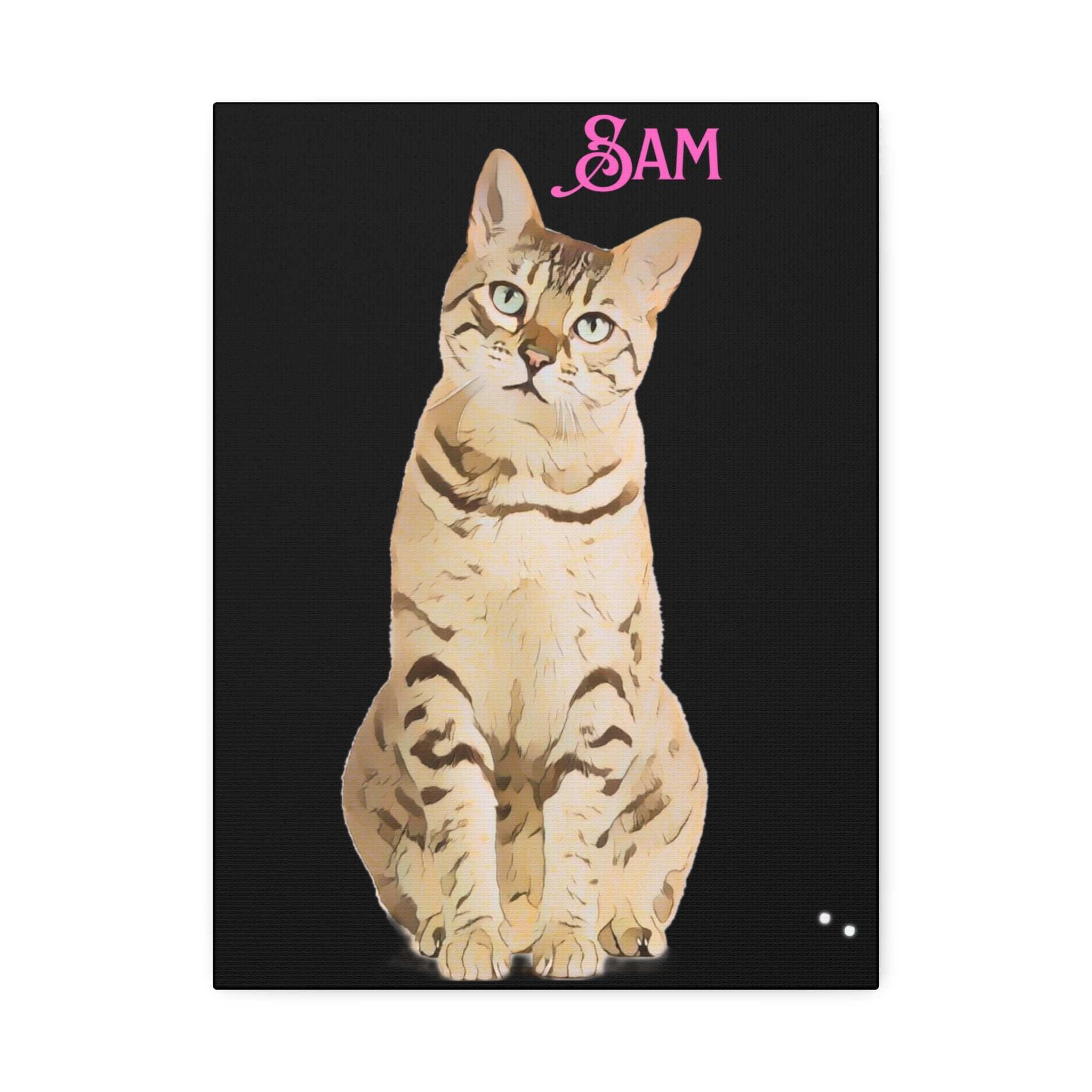 PAW-sonalized Black Canvas Print | Upload Photo~Choose size