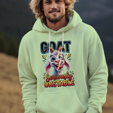 Seriously Unstable Goat Hoodie - Funny Animal Lover Gift