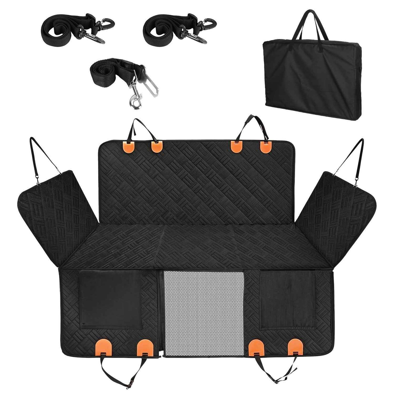 Dog Car Seat Cover - Waterproof Hammock for Back Seat