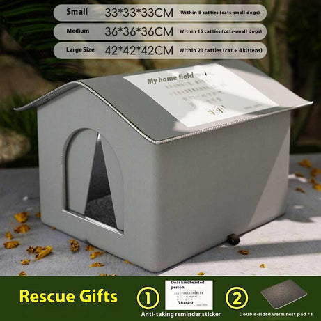 Waterproof Love Stray Cat Nest - Warm Shelter