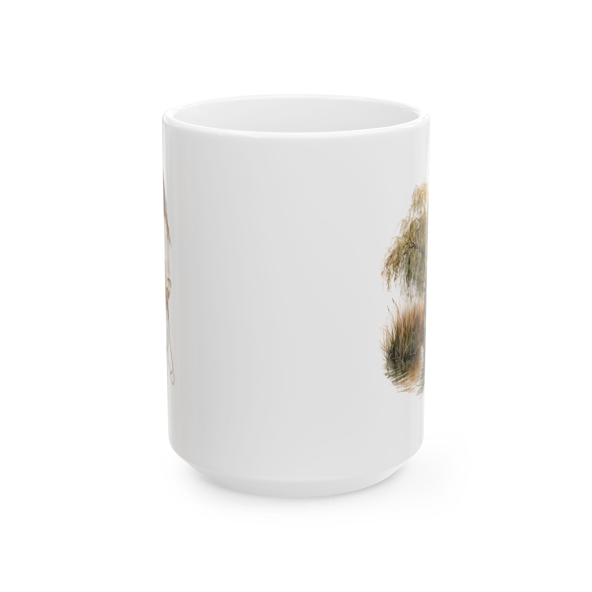 Vintage Country Ceramic Mug - Rustic Animal Coffee Cup