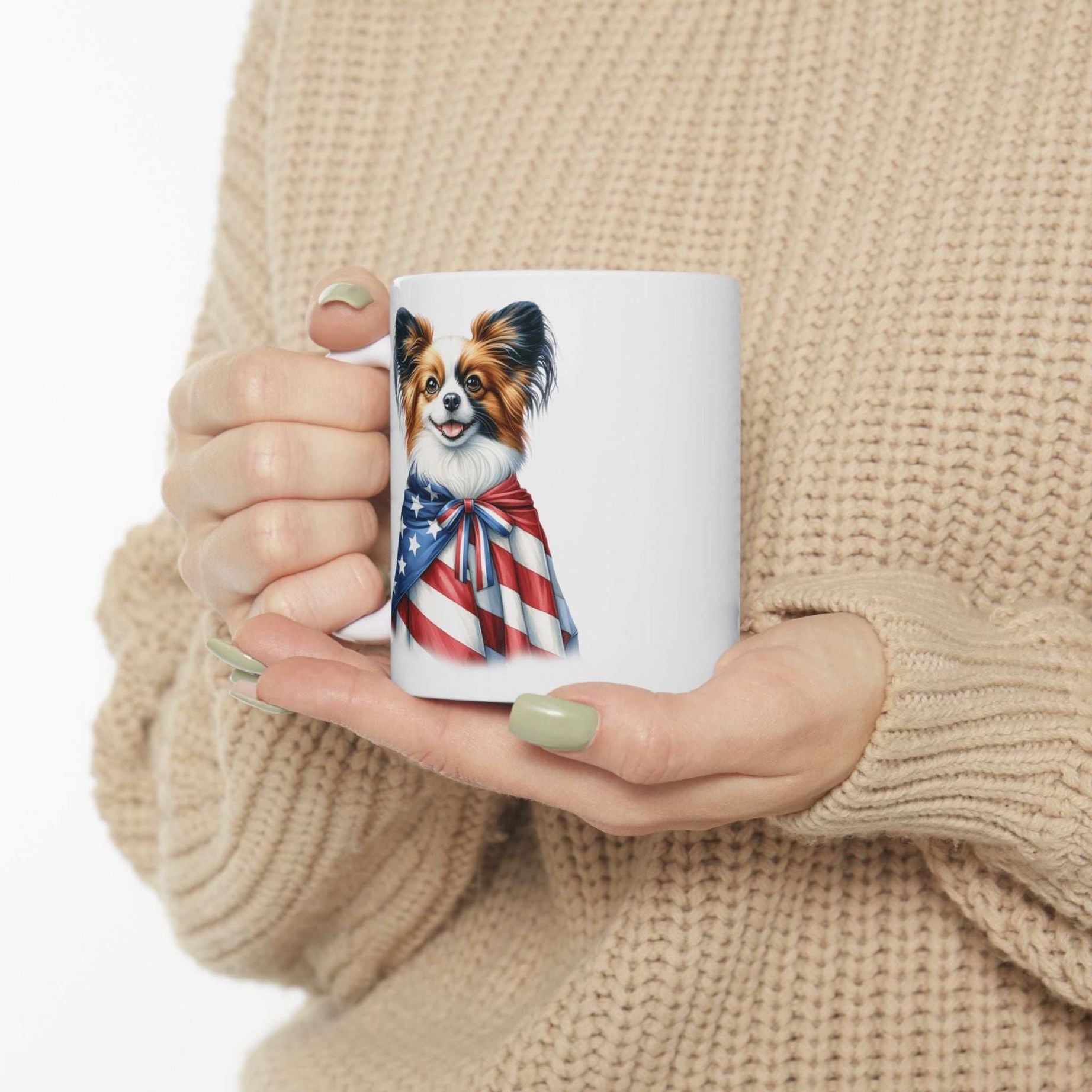 Papillion Patriotic Ceramic Mug – 11oz & 15oz | Perfect for Independence Day & All-American Celebrations