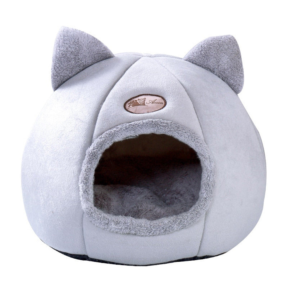 Winter Cat Nest - Large Enclosed Warm Sofa Bed for Cold Weather