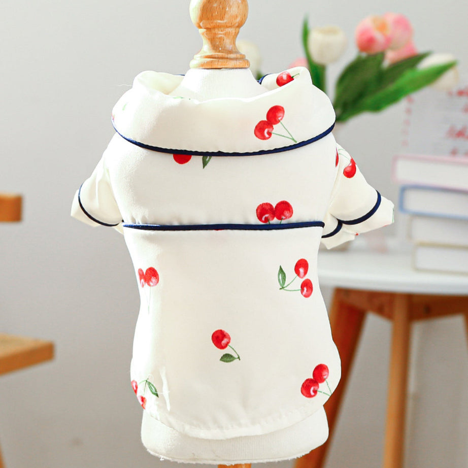 Satin Pet Pajamas with Contrast Piping
