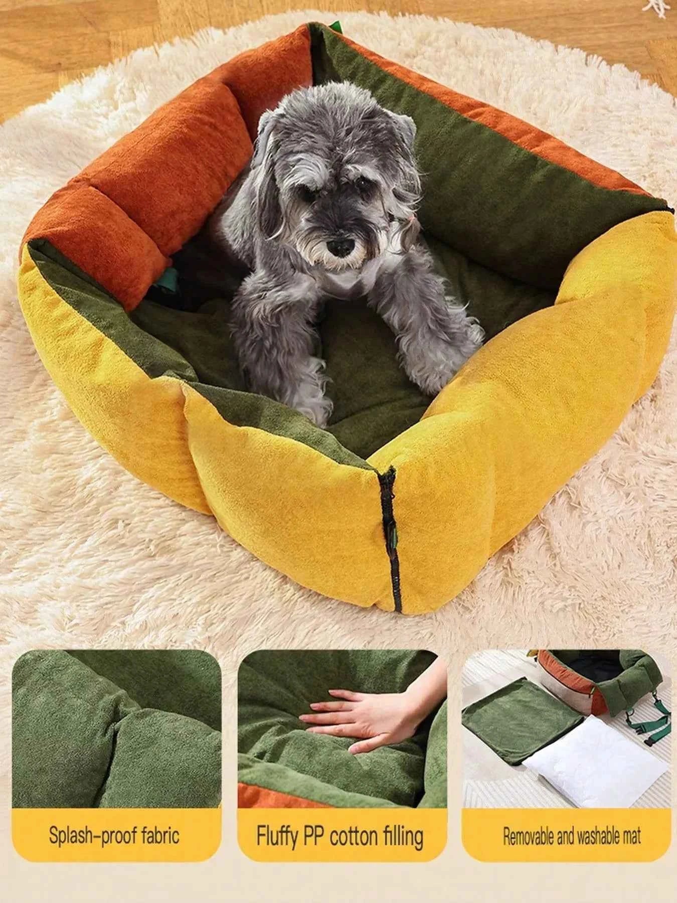 Pet Car Seat Bed - Comfortable & Secure