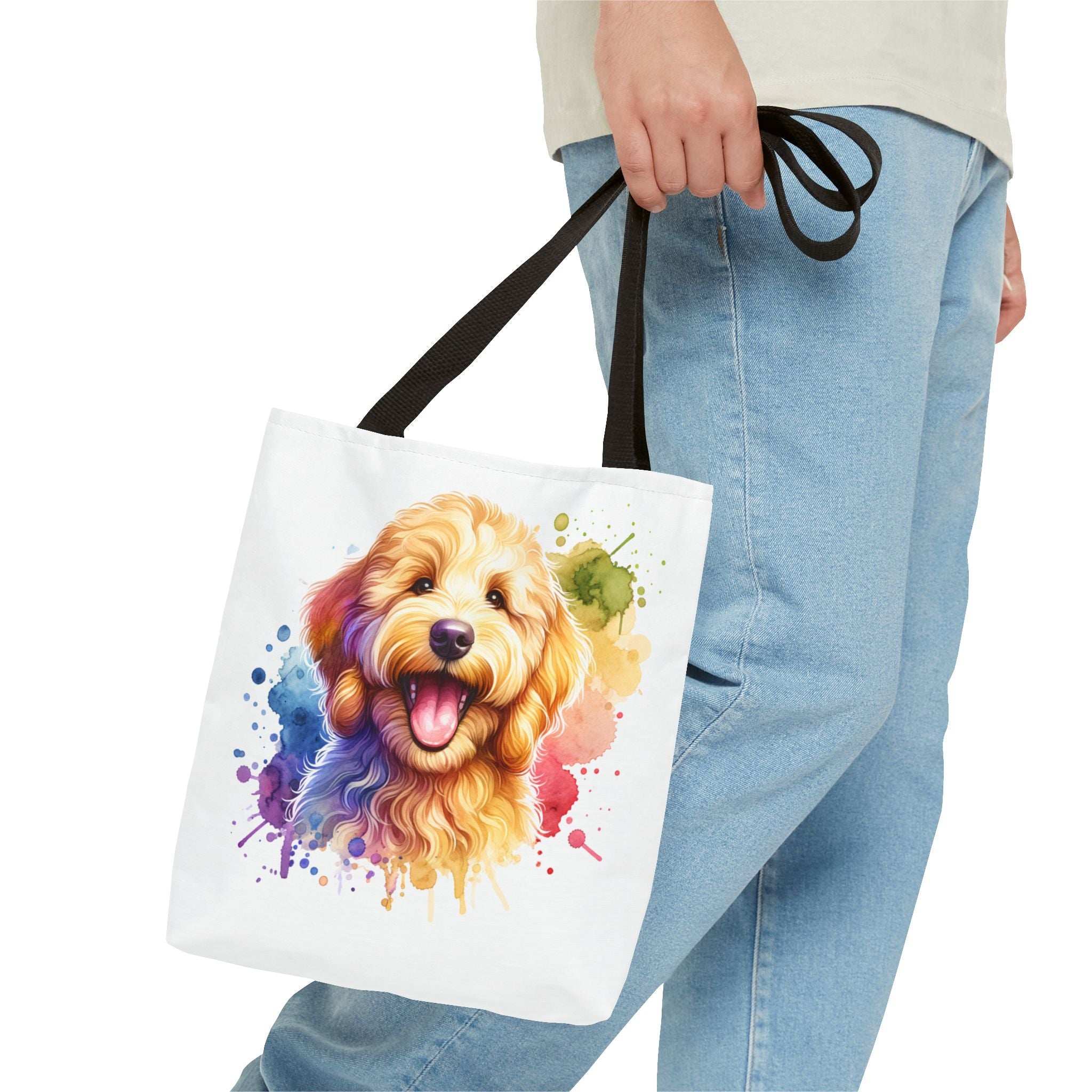 Colorful Goldendoodle Dog Lover Tote Bag - Fun Pet Art for All Occasions