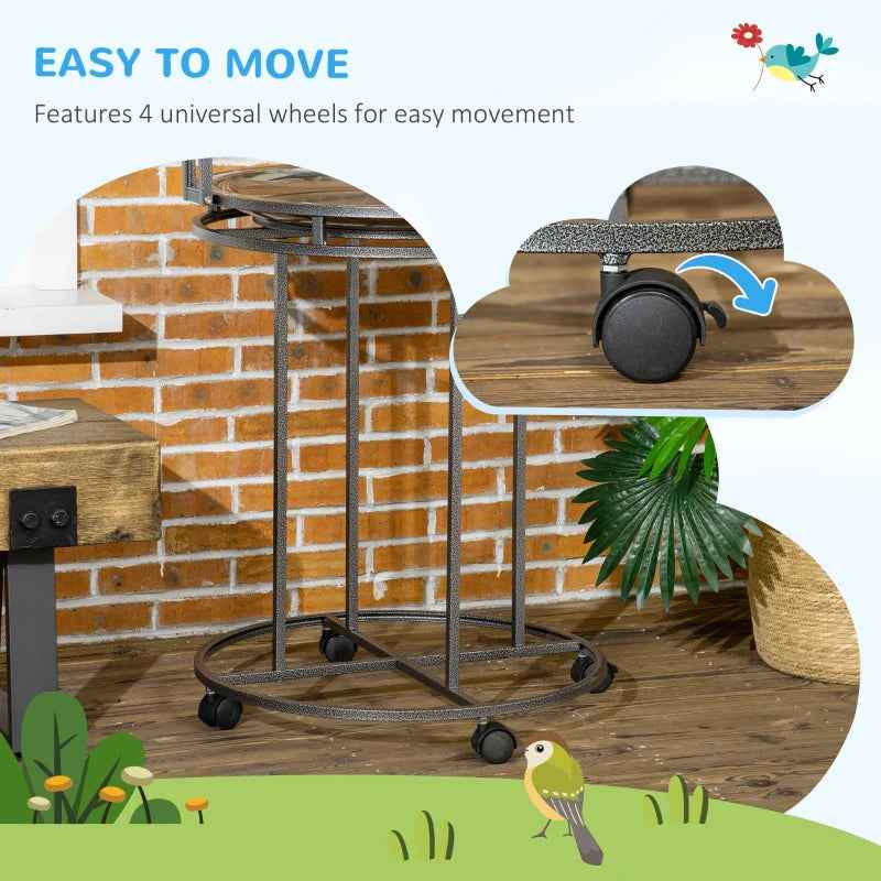 PawHut Parrot Stand - Large Bird Perch Stand With Toy Hook