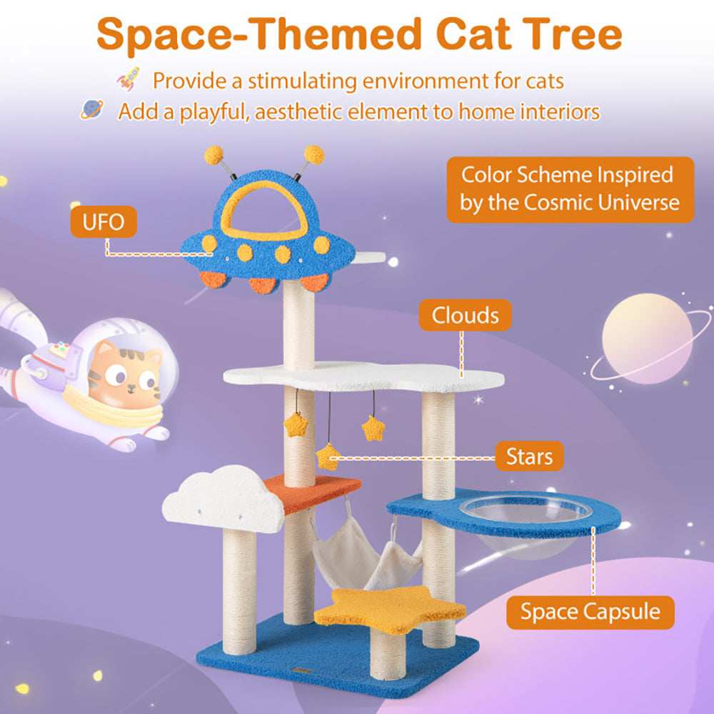 49 Inch UFO Cat Tree - Space Capsule