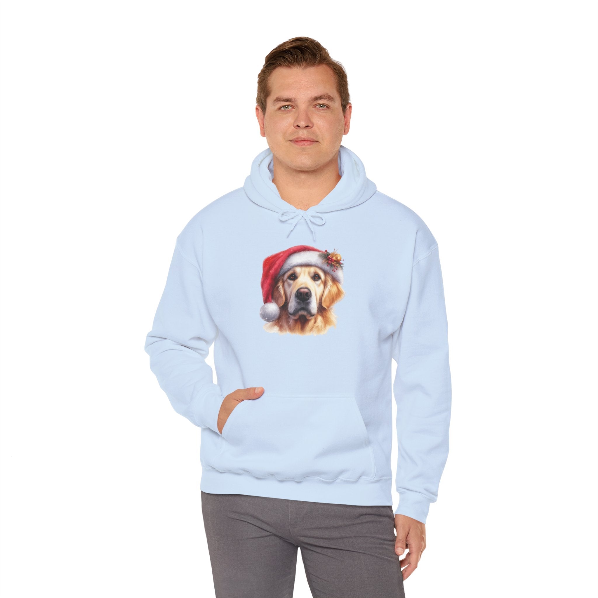 Christmas Hoodie - Golden Retriever in Santa Hat