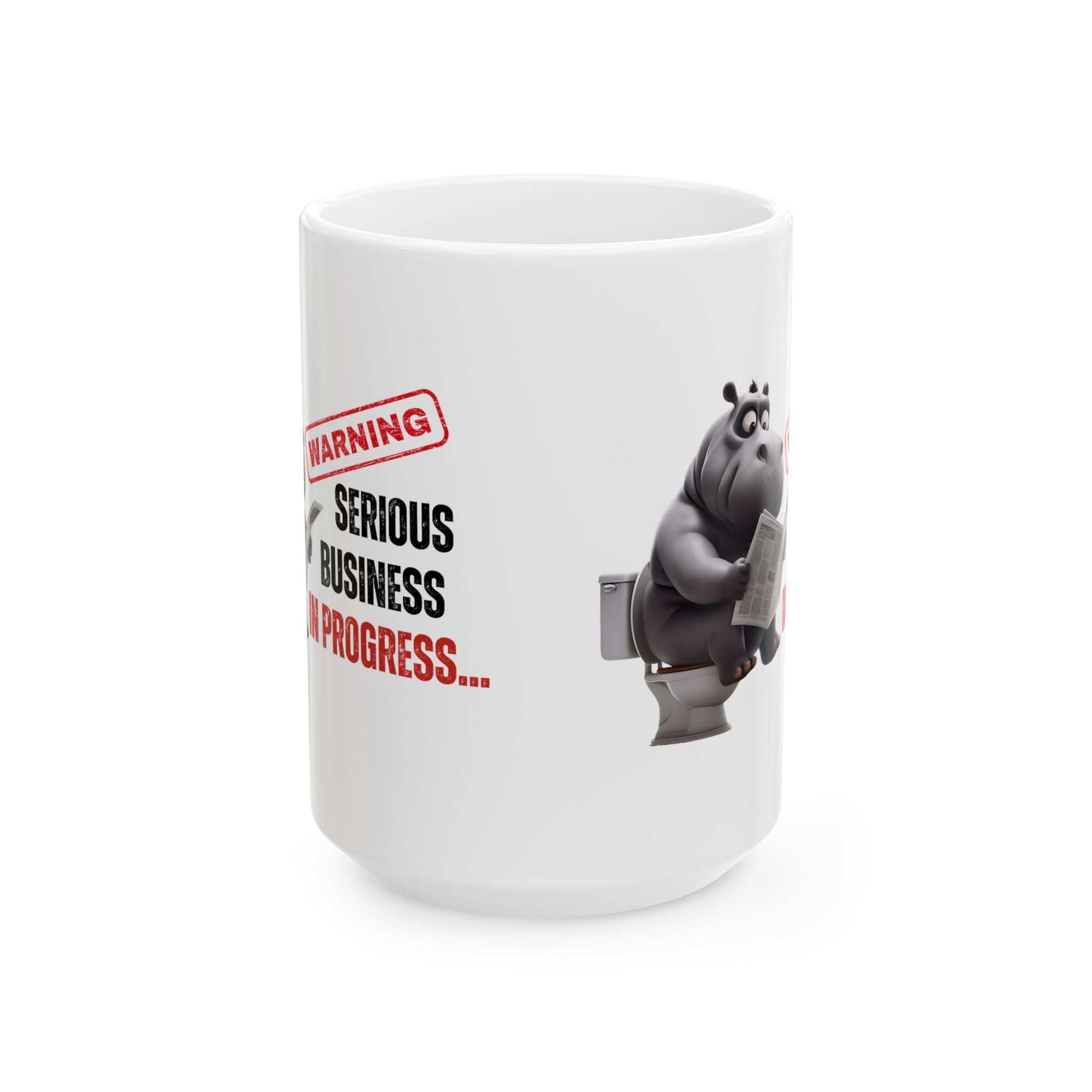 Funny Toilet Humor Ceramic Mug - 11oz & 15oz Coffee Cup for Adults