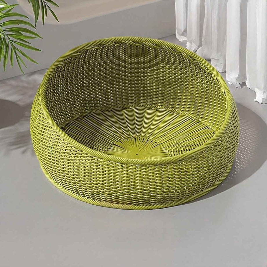 Round Woven Rattan Pet Nest