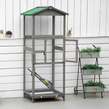 Wooden Bird Cage - Outdoor Aviary House