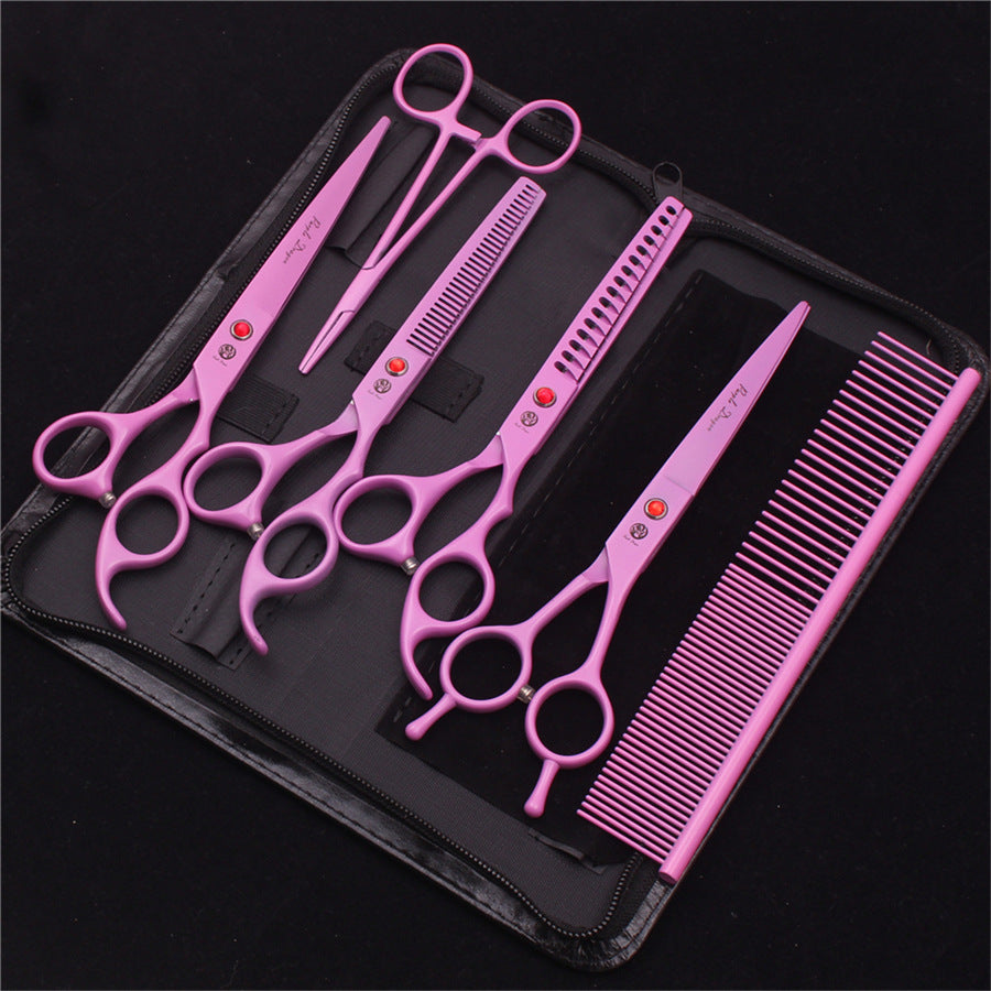Pet Grooming Scissors Set - Dog Cat Hair Trimming Kit
