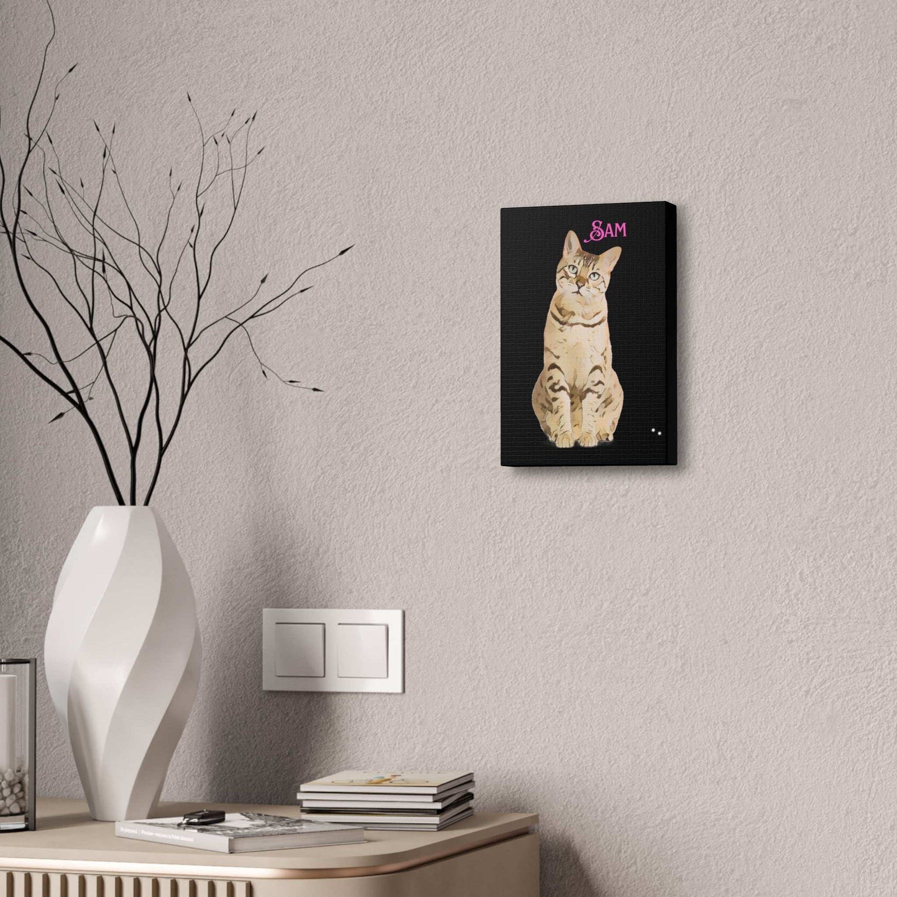 PAW-sonalized Black Canvas Print | Upload Photo~Choose size
