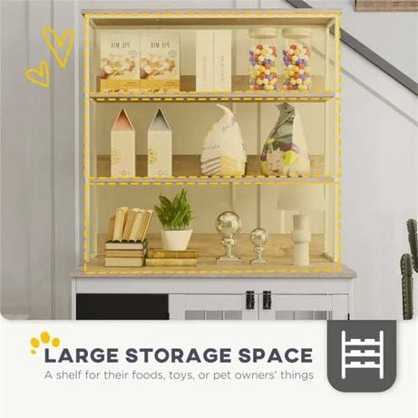 Furniture Dog Crate with Storage - Large Side Table Kennel