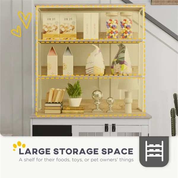 Furniture Dog Crate with Storage - Large Side Table Kennel