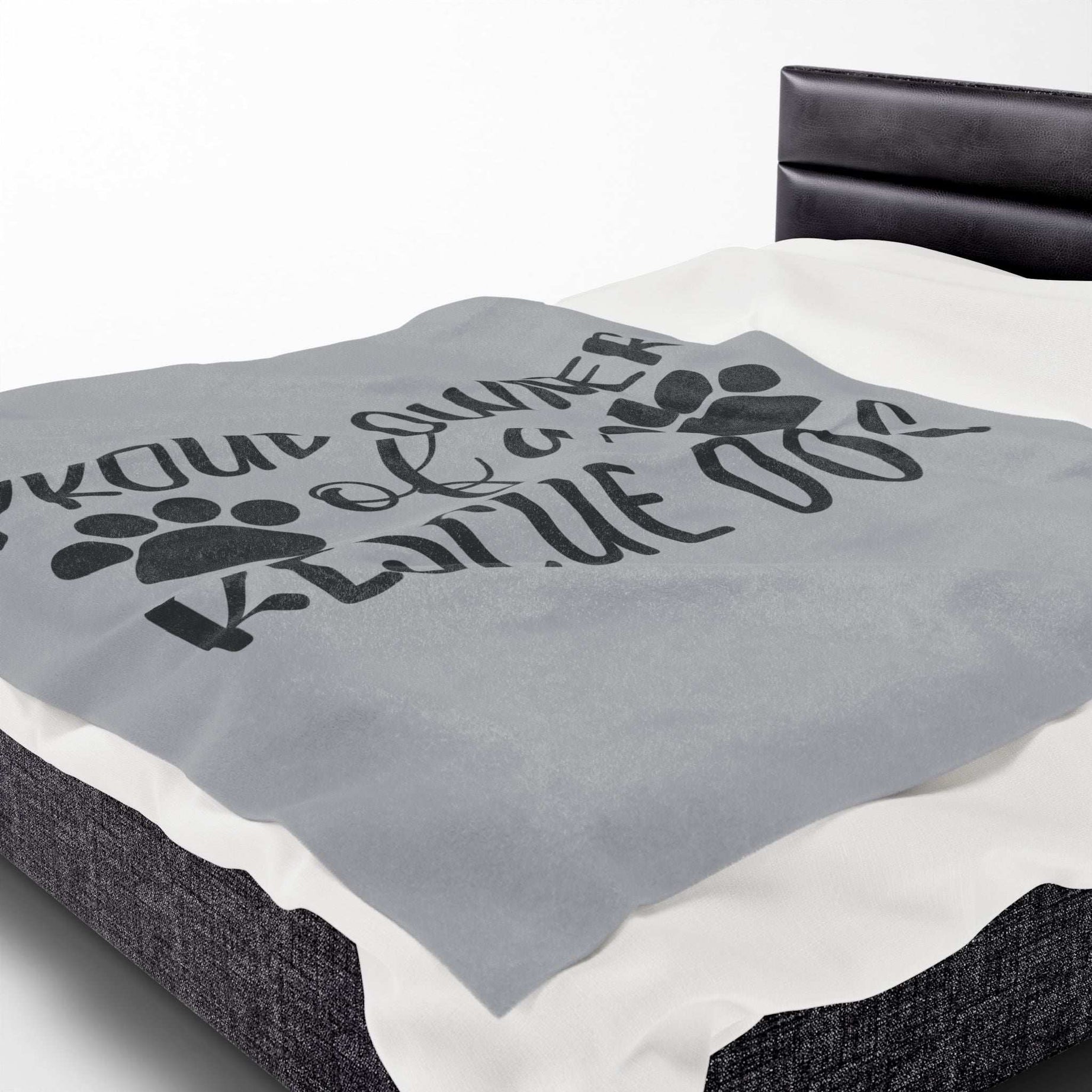 Proud Owner of a Rescue Dog Velveteen Plush Blanket - Cozy Pet Lover Gift