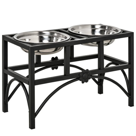 Elevated Dog Bowls - Stainless Steel Raised Feeding Station