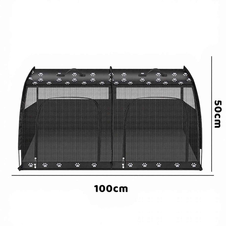Pet Car Cage Collapsible - Breathable Oxford Travel Crate