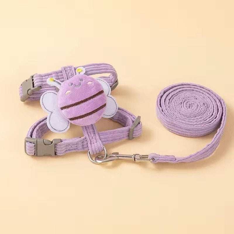 Fun "Cute Bee" Small Pet Harness & Matching Lead