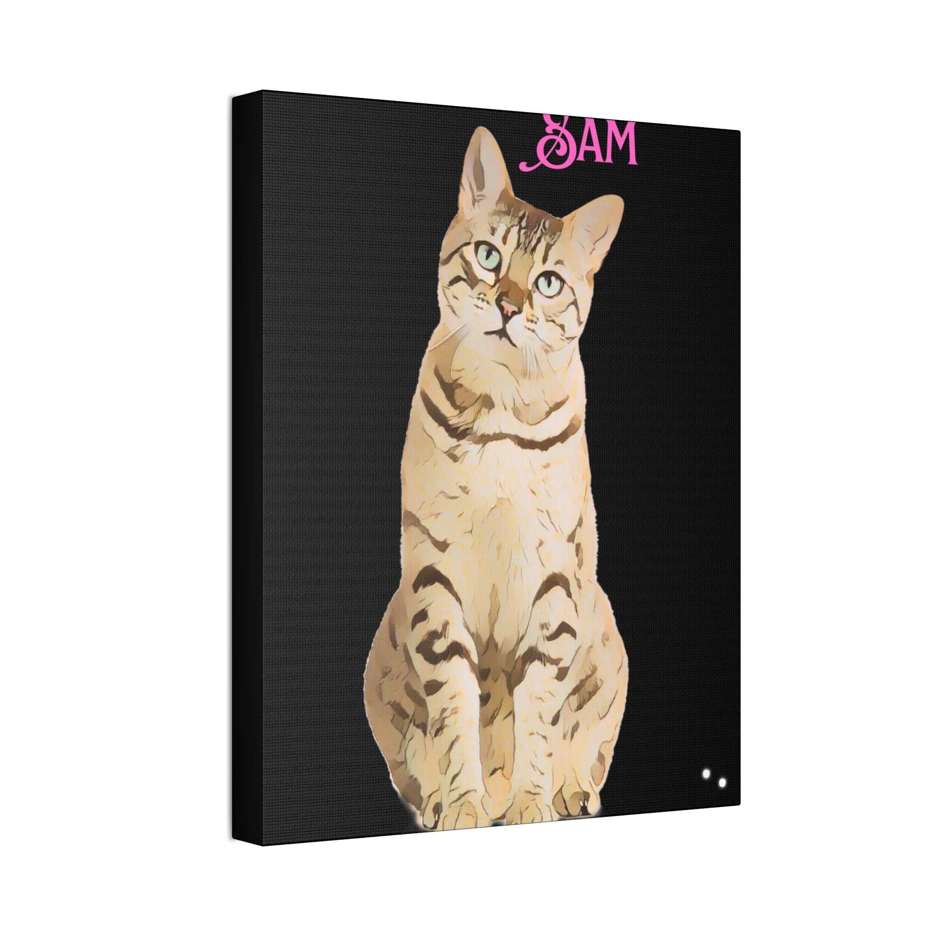 PAW-sonalized Black Canvas Print | Upload Photo~Choose size