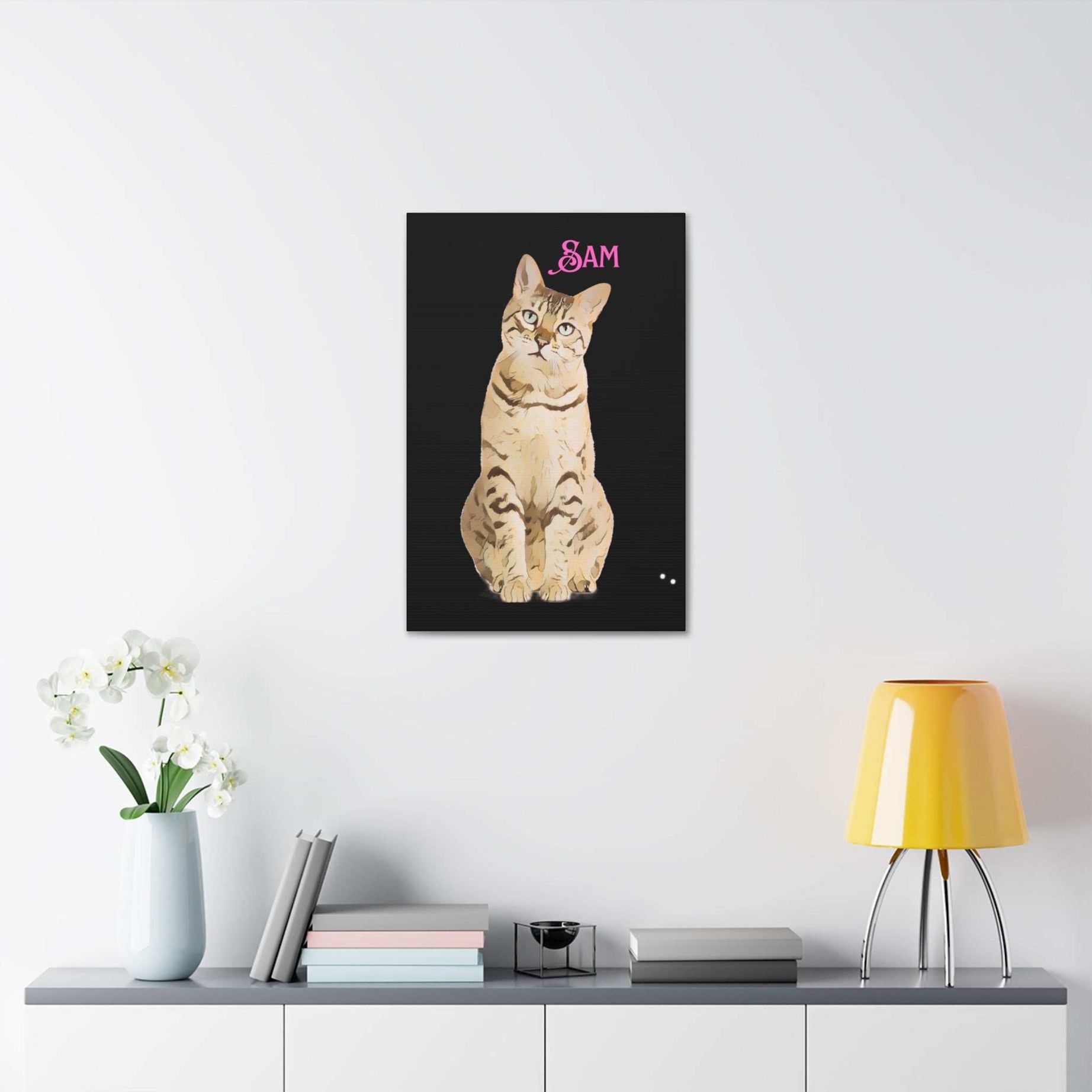 PAW-sonalized Black Canvas Print | Upload Photo~Choose size