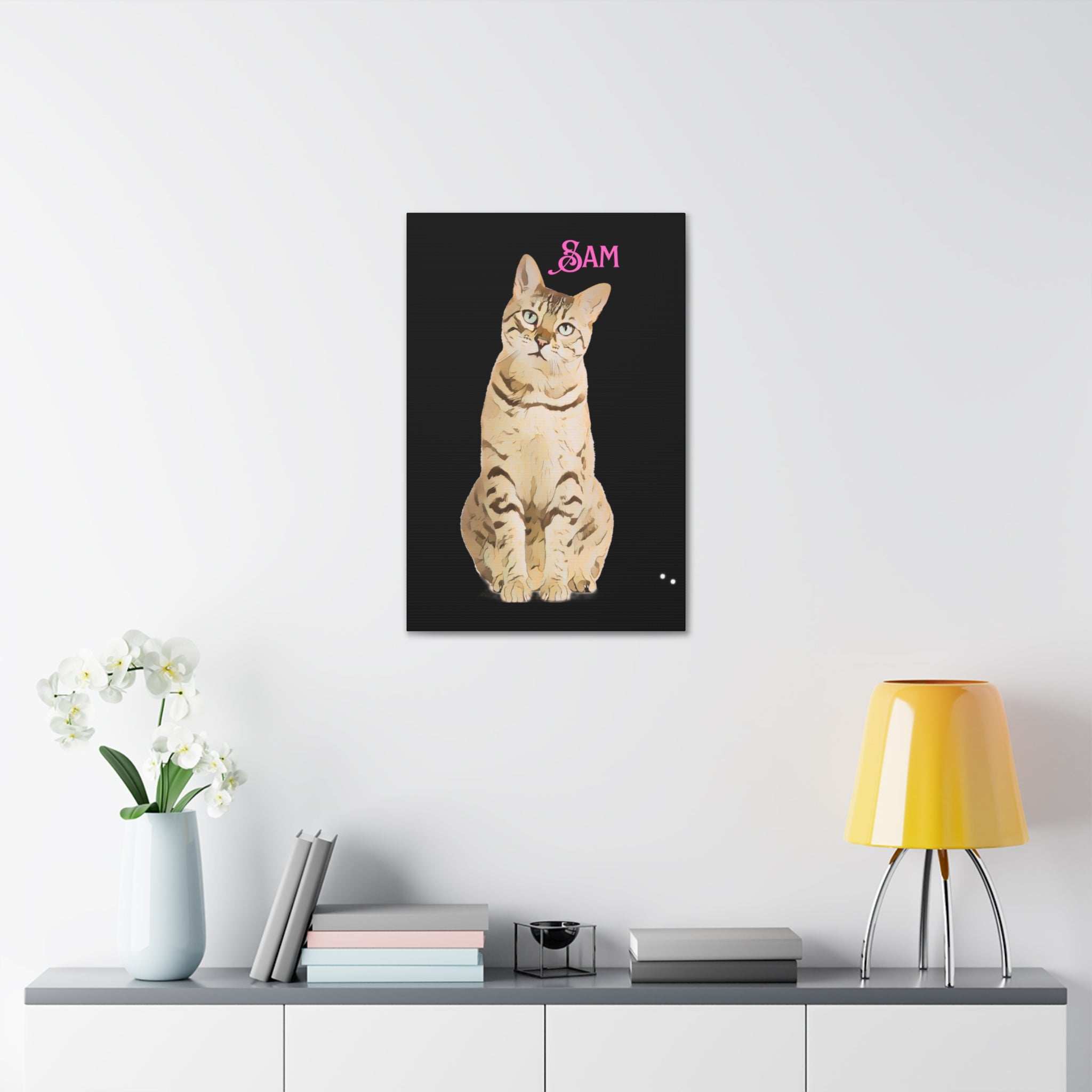 PAW-sonalized Black Canvas Print | Upload Photo~Choose size