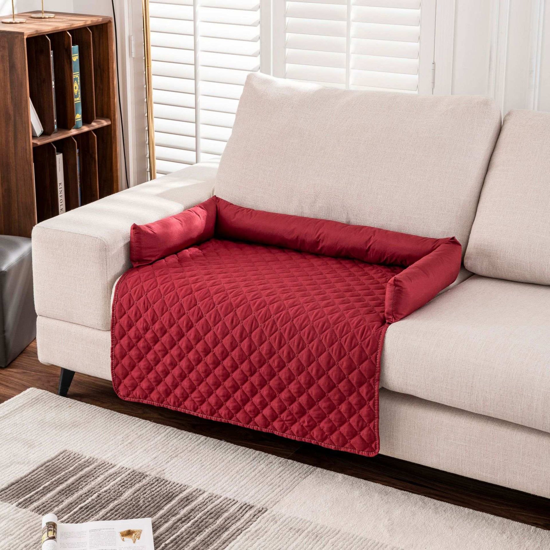 Waterproof Pet Mat with Side Bolsters - Furniture Protector Cover