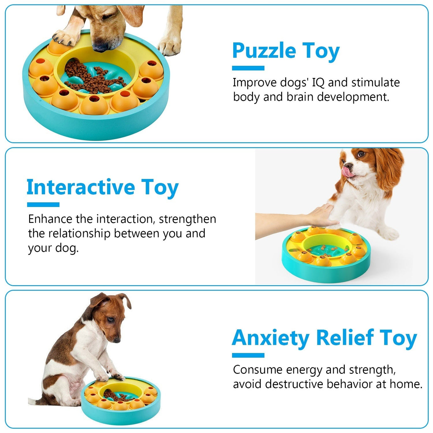 Dog Puzzle Feeder - Slow Feeding IQ Training Toy