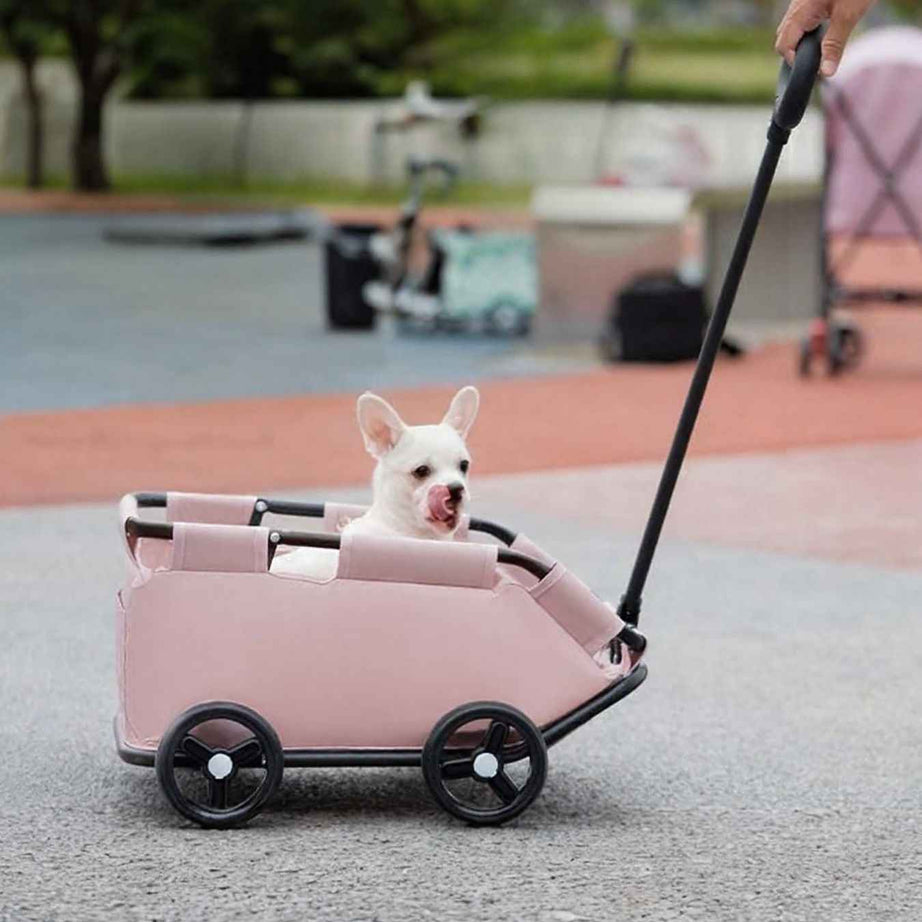 Foldable Pet Stroller Wagon - Portable Collapsible Outdoor Carrier