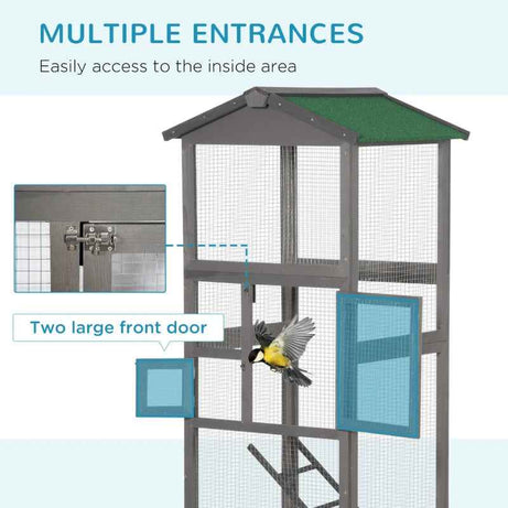 Wooden Bird Cage - Outdoor Aviary House