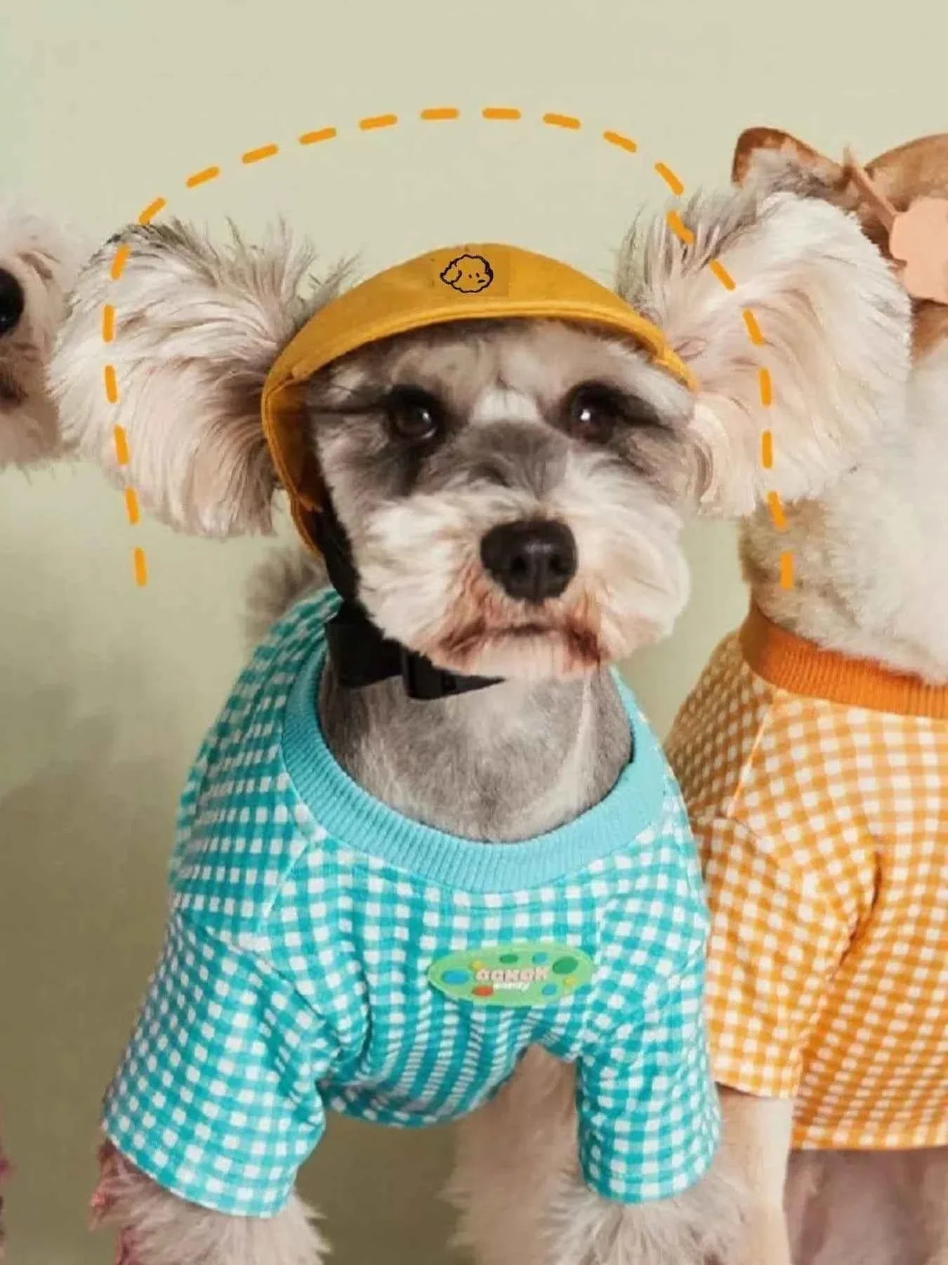 Embroidered Pet Baseball Cap - Over Ear Style