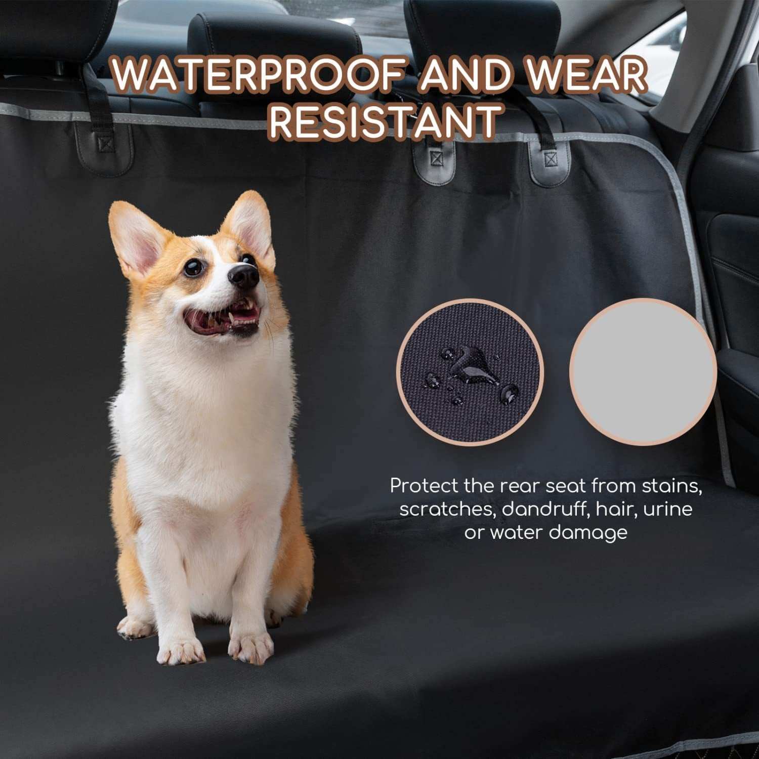 Waterproof Hard-wearing Oxford Cloth Automotive Pet Pad Car Seat Cover