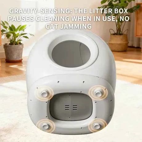 Cat Self-Cleaning Litter Box 78L - Smart App-Controlled Enclosed