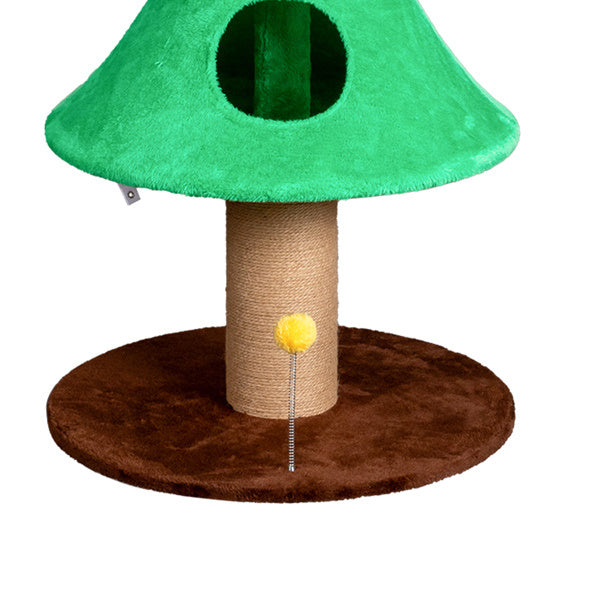 Christmas Tree Cat Tower - 59in Tall with Condos & Scratching Post