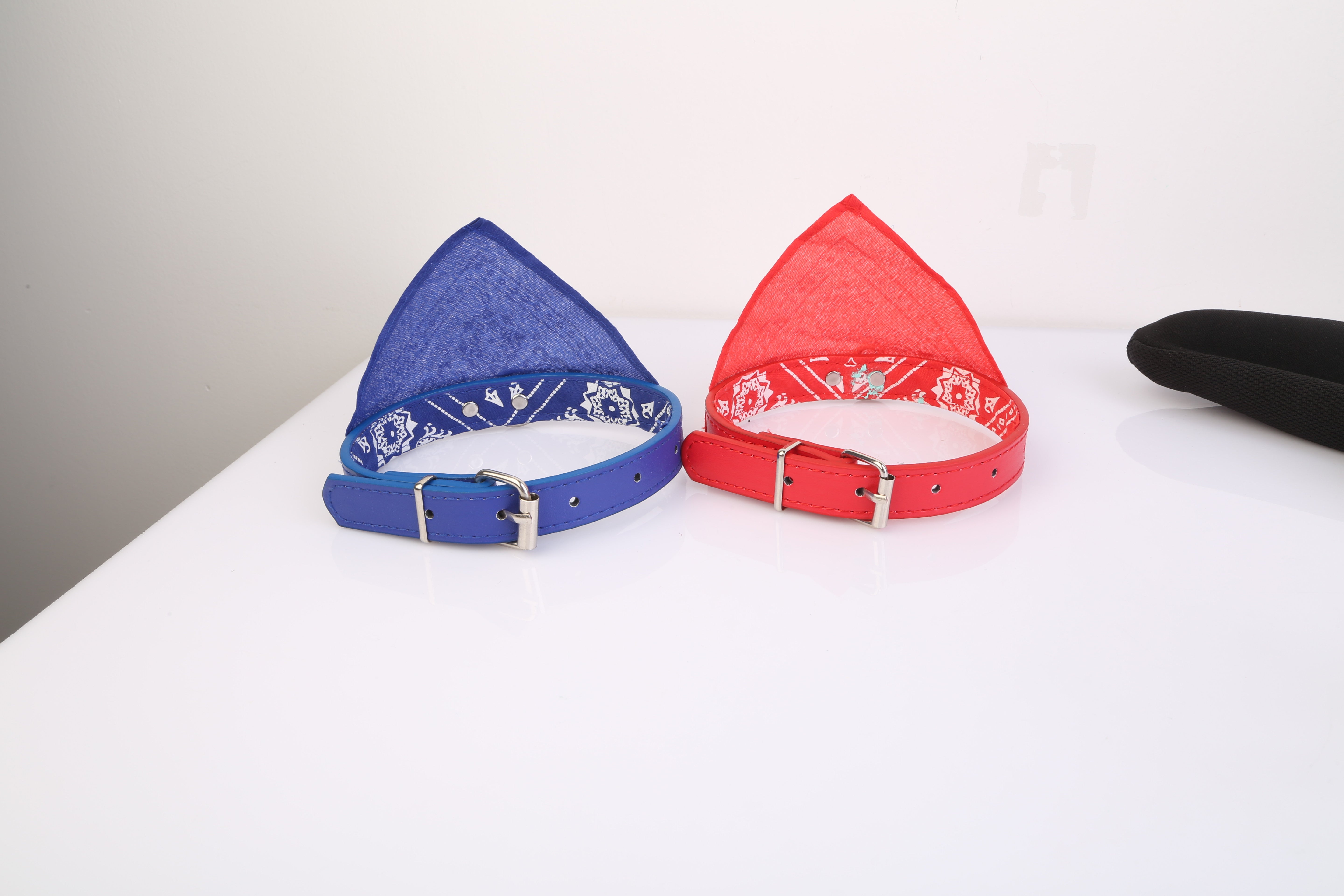 Pet Bandana Collar Adjustable - Leather Triangle Scarf