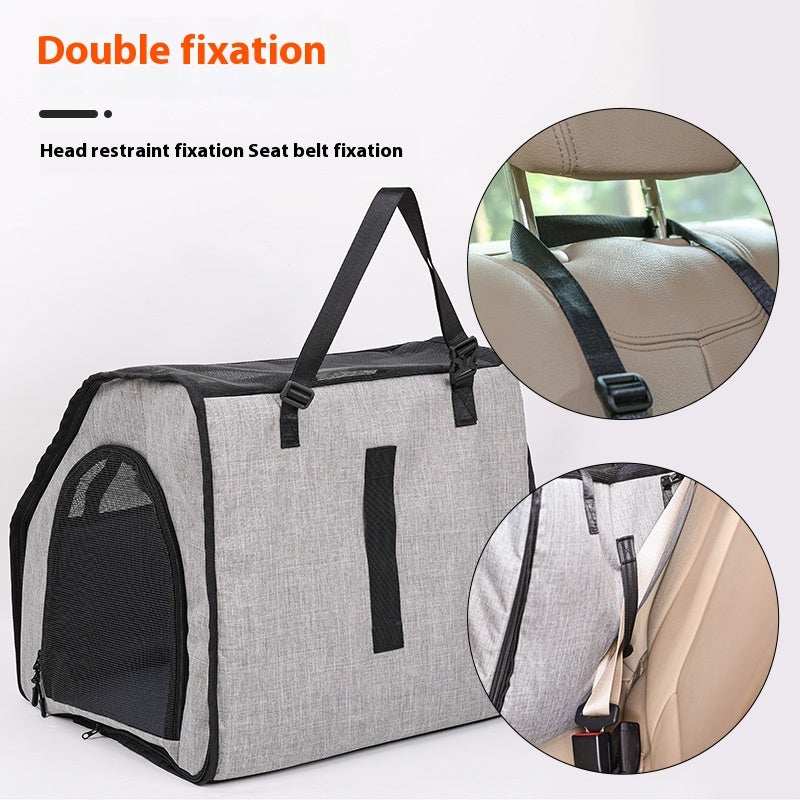 Portable Foldable Car Pet Cage - Waterproof Dog Travel Seat