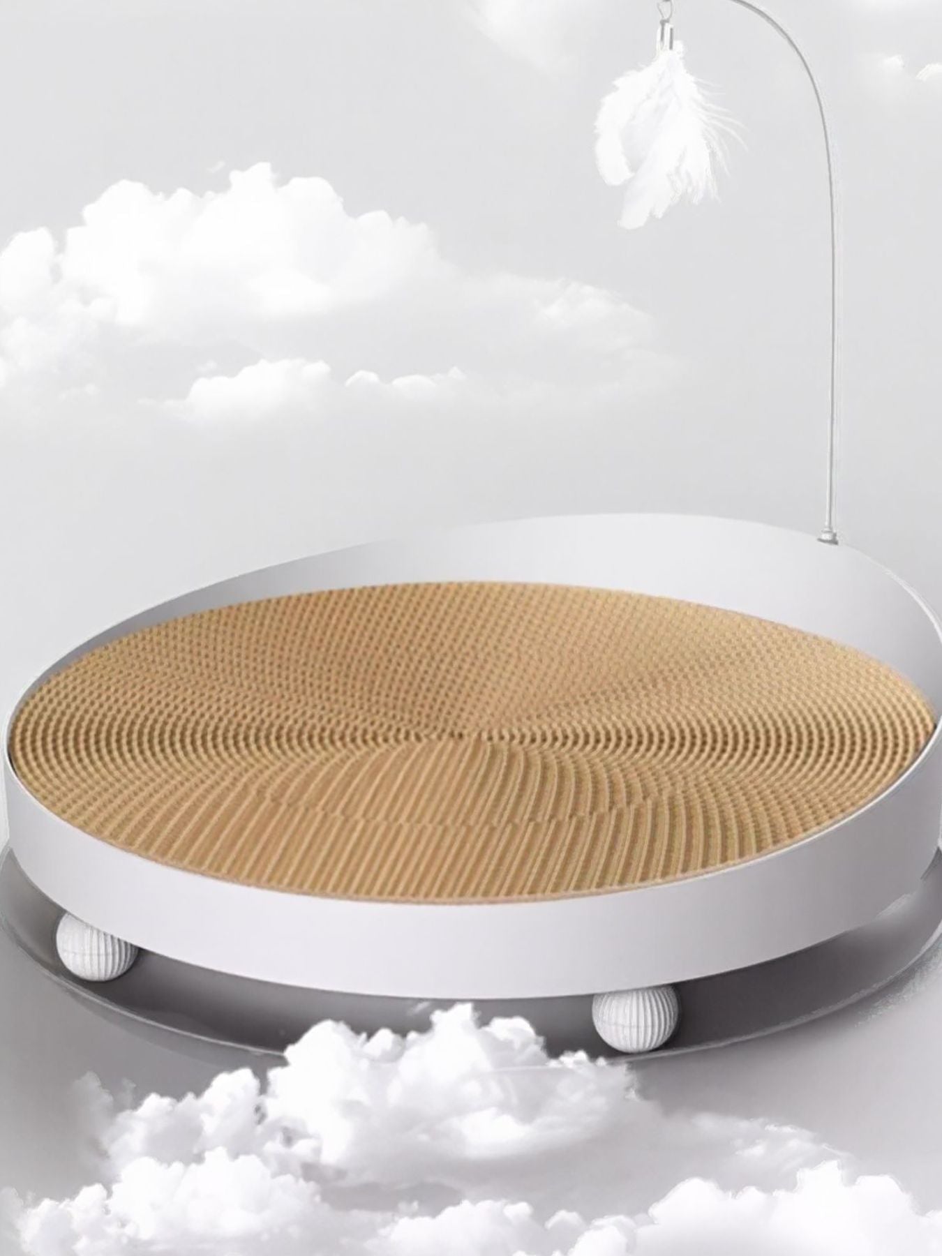 Round Interactive Scratching Board - Built for Playful Cats