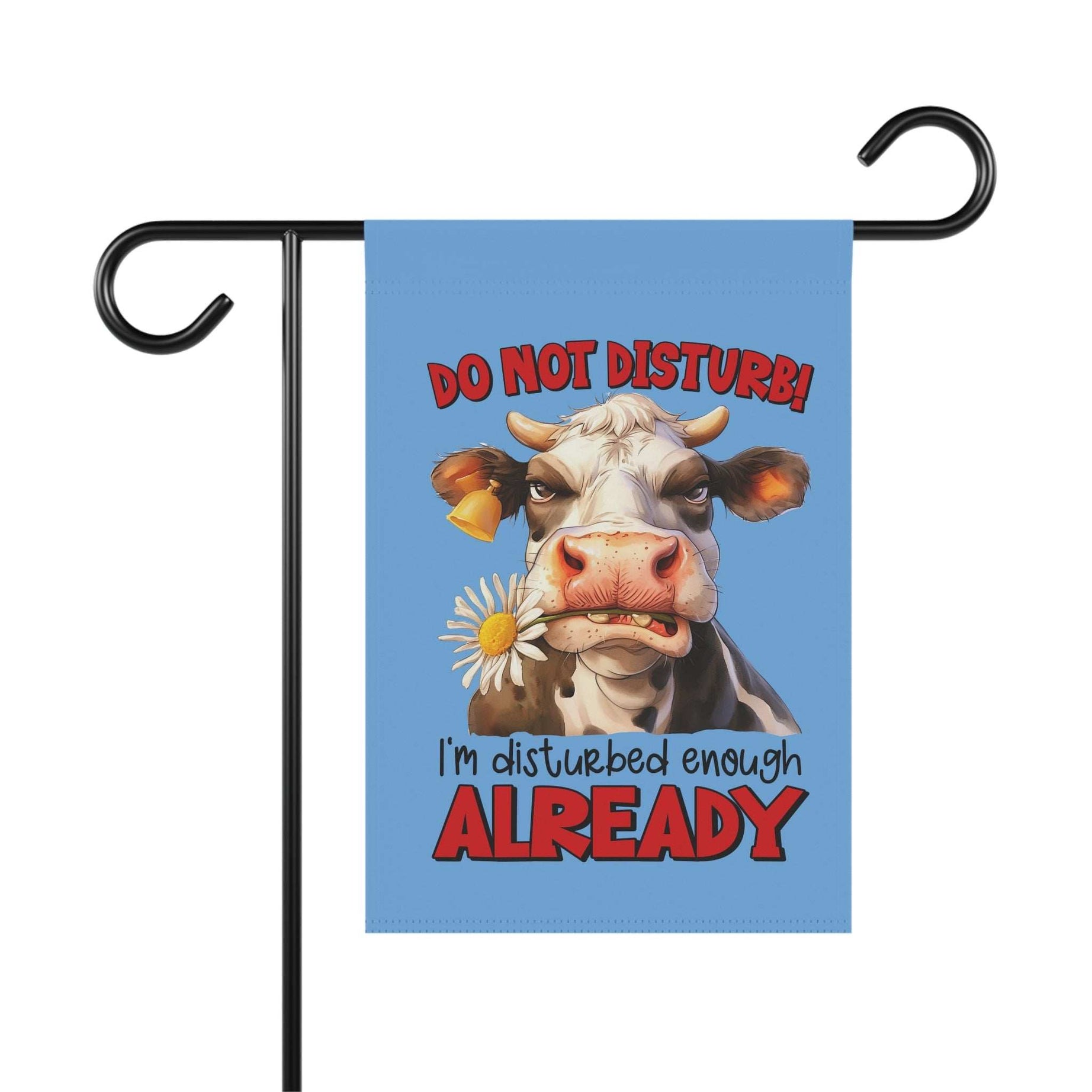 Funny Garden Banner - Do Not Disturb Cow Sign for Home & Yard Decor