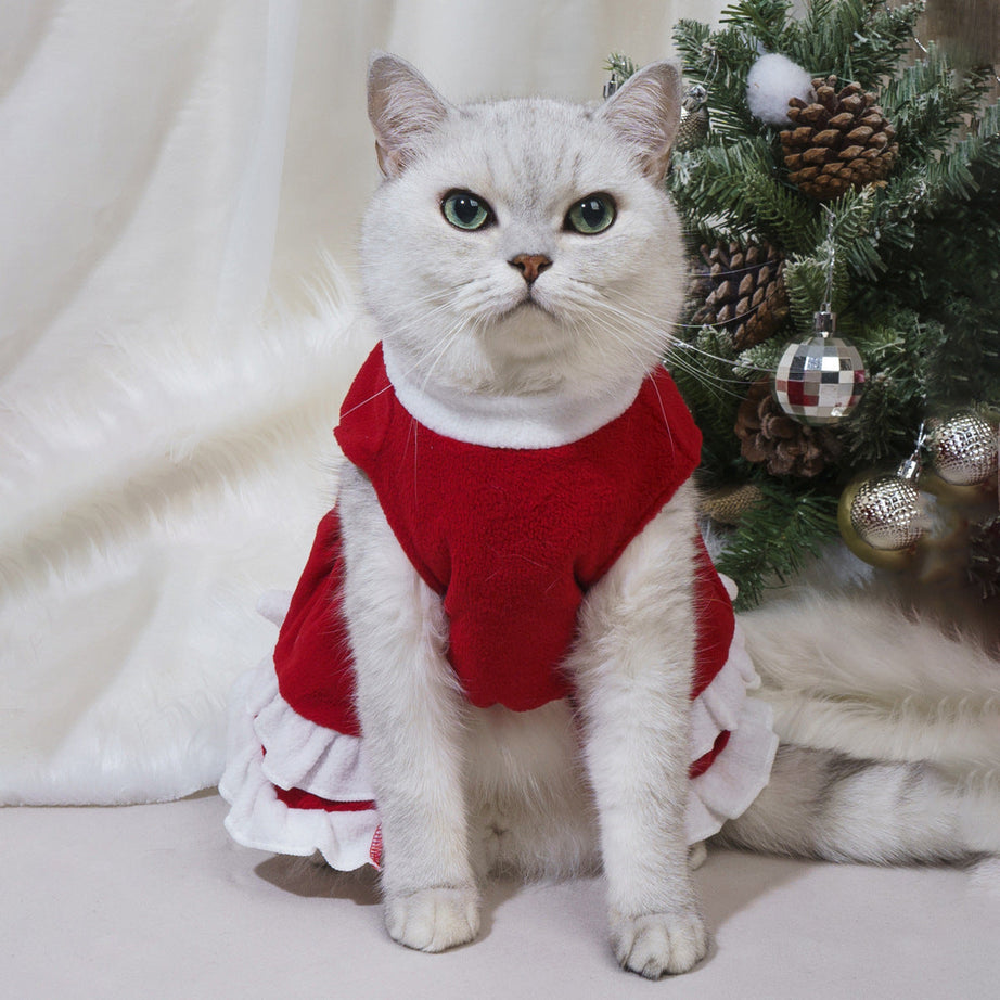 Bow Princess Dress - Pet Christmas Holiday Outfit
