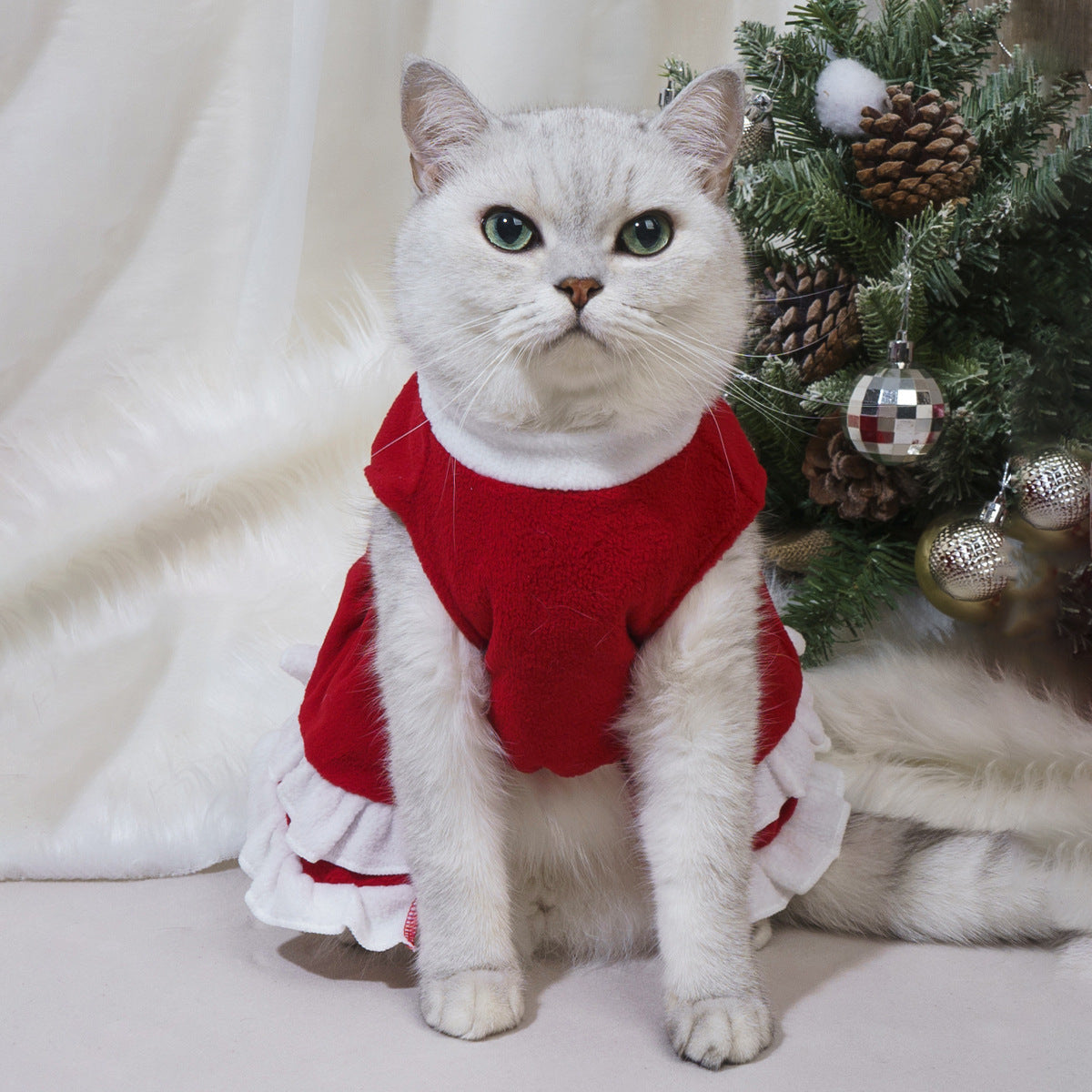 Bow Princess Dress - Pet Christmas Holiday Outfit