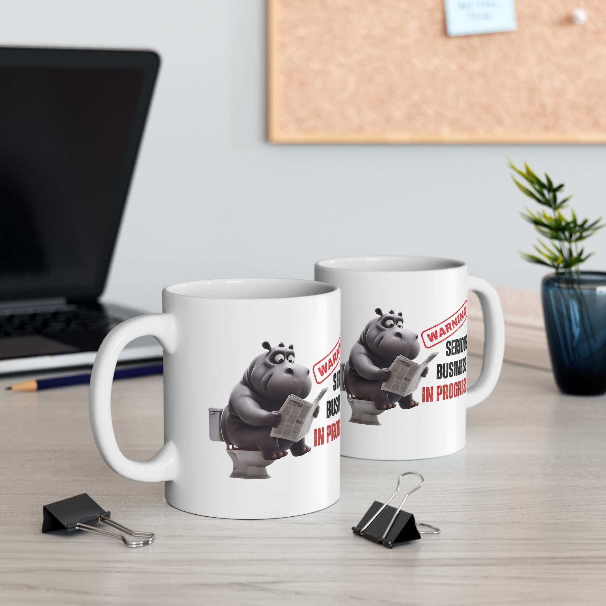 Funny Toilet Humor Ceramic Mug - 11oz & 15oz Coffee Cup for Adults