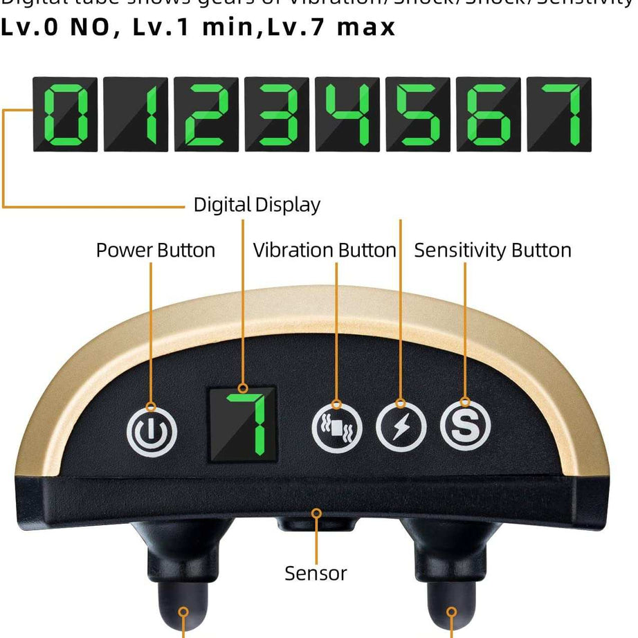Electronic Dog Training Device With Electric Shock Collar And Screen