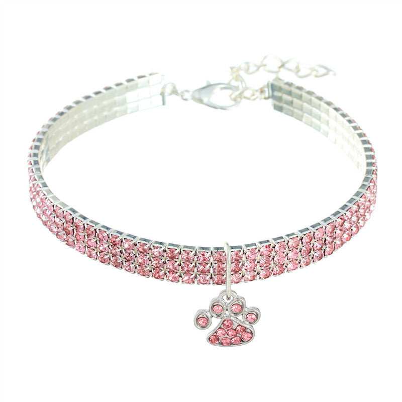 Diamond Mixed Color Dogs And Cats Necklace Ornament Pet Collar