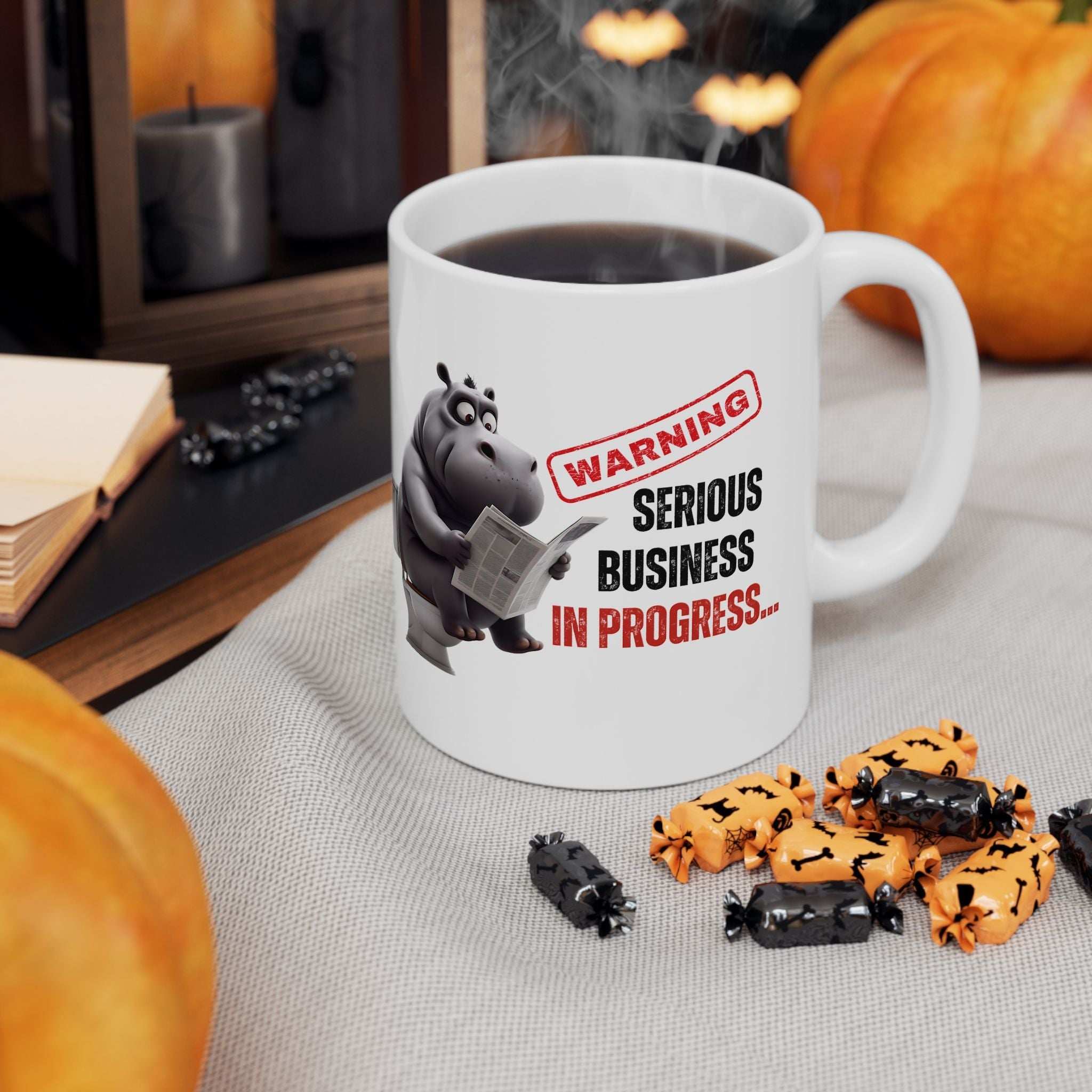 Funny Toilet Humor Ceramic Mug - 11oz & 15oz Coffee Cup for Adults