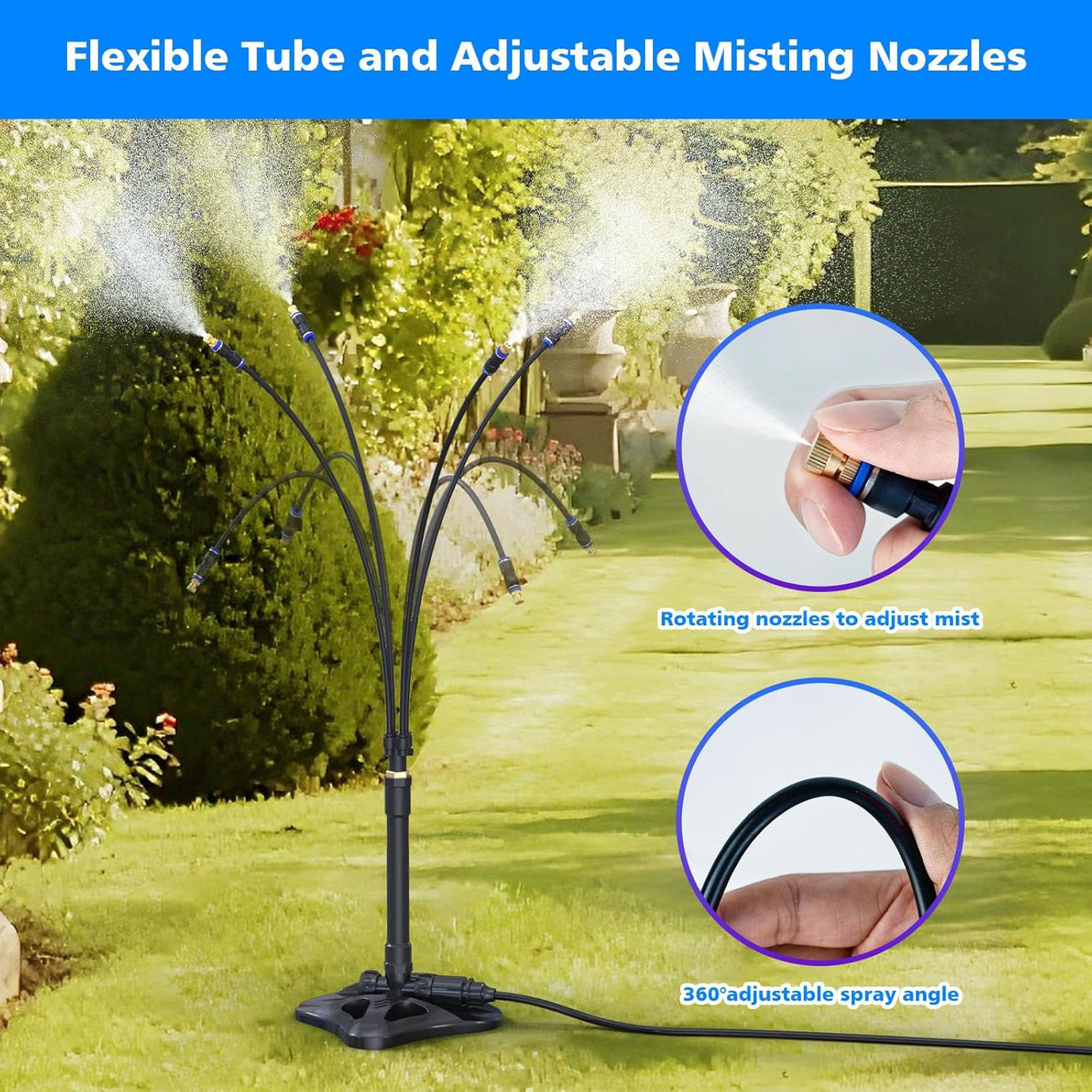 Cool Pup Misting System - Dog Cooling 8M Outdoor 75°F