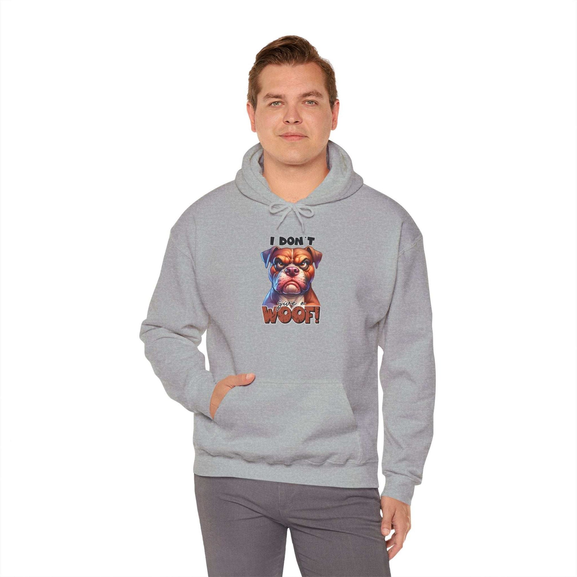 Fun Dog-Themed Unisex Hoodie - "I Don't Give a Woof"