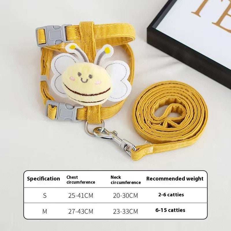 Fun "Cute Bee" Small Pet Harness & Matching Lead